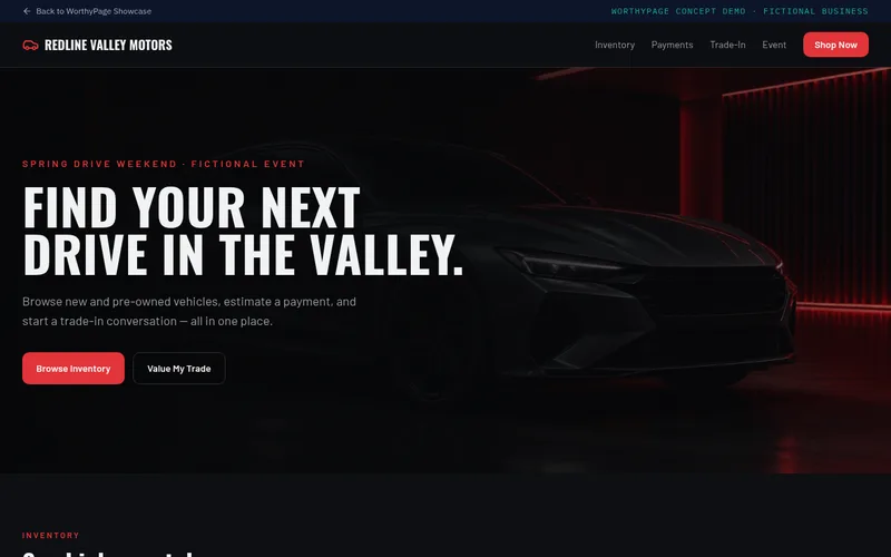 Preview of the Redline Valley Motors concept demo