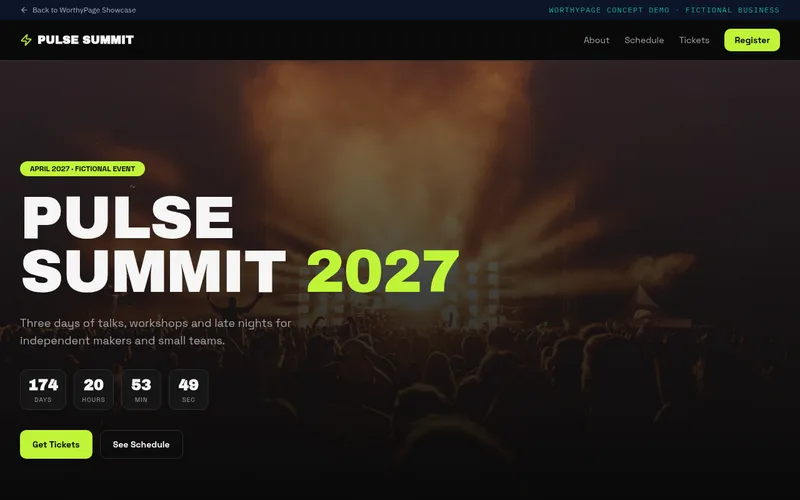 Preview of the Pulse Summit 2027 concept demo